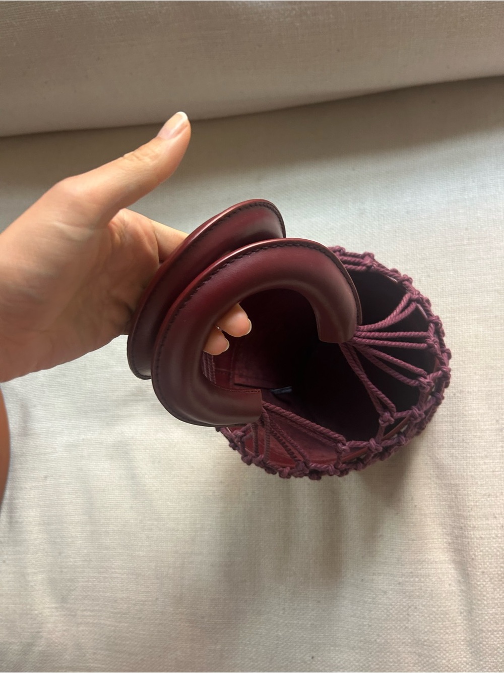 Staud Moreau Bucket Bag in Burgundy - Picture 2 of 5